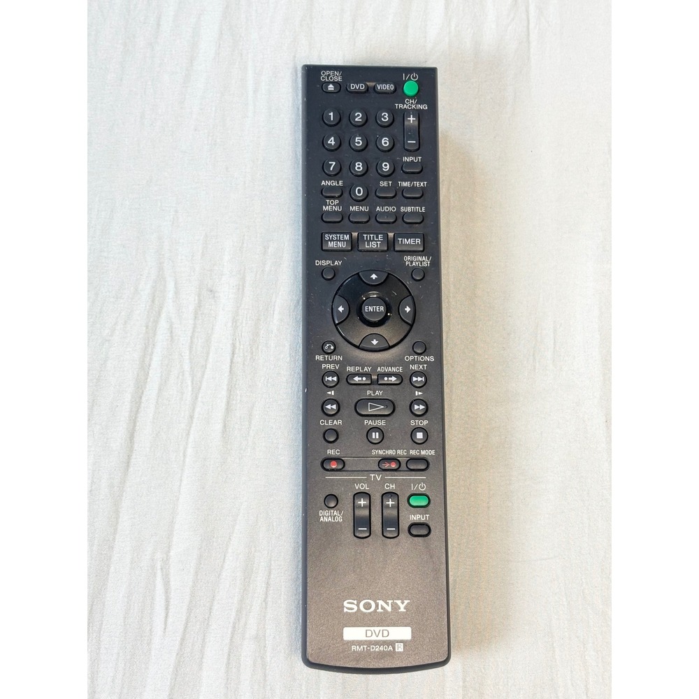 Sony RMT-D240A DVD Player Remote Control OEM Replacement Black tested *read desc